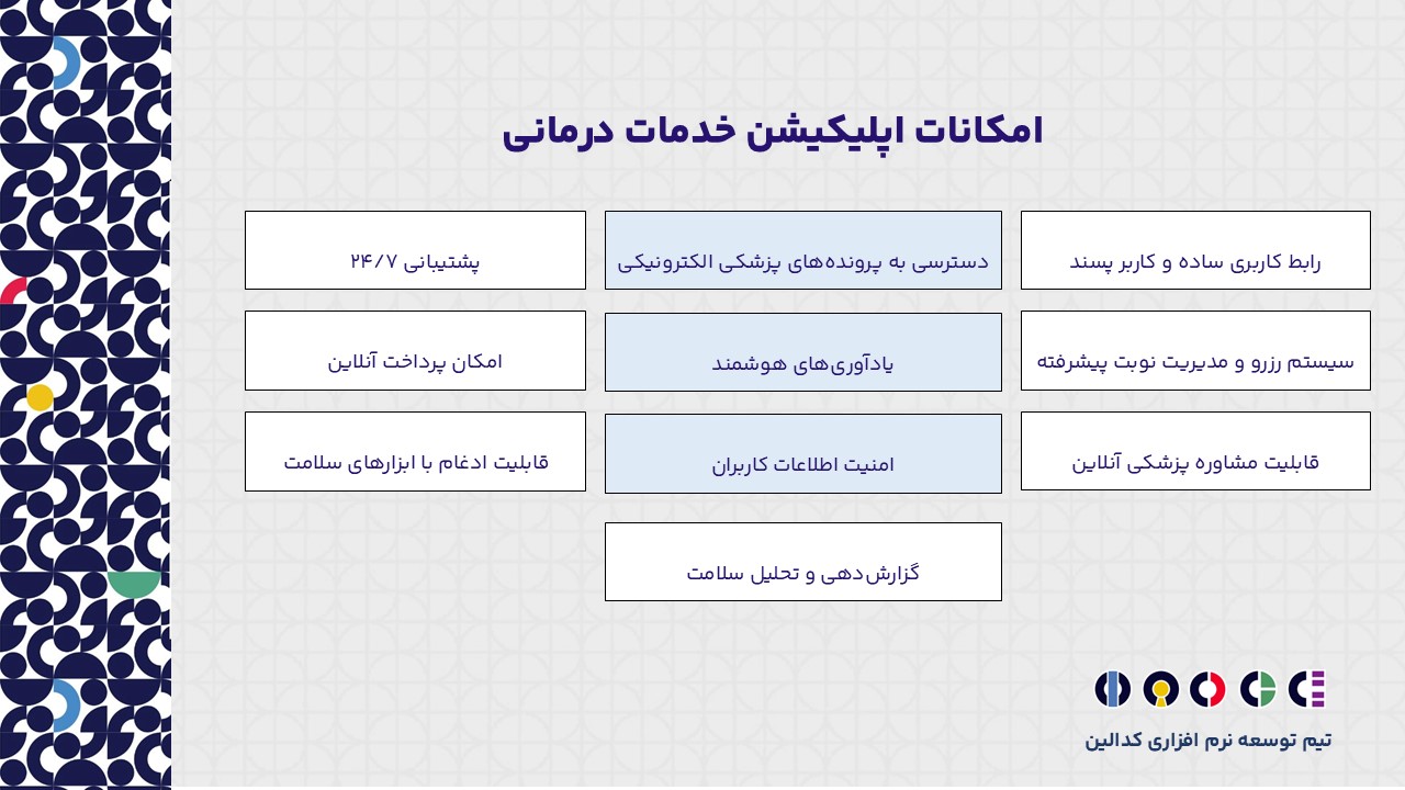 اپلیکیشن خدمات درمانی چه امکاناتی دارد؟